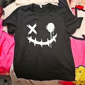 Black character t-shirt